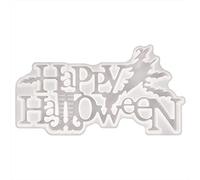 Moule en silicone en forme de lettre Happy Halloween pour résine | Moule à bijoux en résine époxy, moule à pendentifs en résine pour la fabrication d'outils de bijoux, la décoration de la