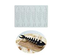 Moule en silicone en forme de Os de poisson pour fondant, tapis dentelle creux 3D pour chocolat, bonbons, dentelle pour pâtisserie, sucre, dessert, cupcake, Gastronomie