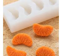 Moule en silicone en forme de tranches d'orange 3D pour bougies faites maison, moule en plâtre pour savon, artisanat de fruits simulés, moule de décoration en résine. Outil de décoration pour la maiso