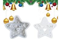 Moule en silicone en forme d'étoile Moulage saisonnier facile à démouler | Empreinte Figure Étoile En Silicone Pour jardin, bonbons, chocolat, savon, desserts, fo D