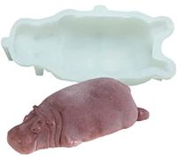 Moule en silicone en forme d'hippopotame 3D pour gâteau, bougie, savon, fondant, gâteau, bonbons, chocolat, aromathérapie, gypse, argile polymère, moule à faire soi-même, plaque de cuisson