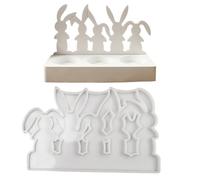 Moule en Silicone en Forme Lapin de Pâques en Silicone | Moule à bougie en forme de lapin pour décorations en plâtre, insert de bougeoir, art en résine, décoration intérieure