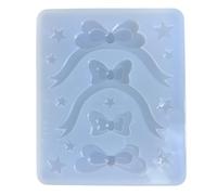 Moule en silicone époxy avec nœud papillon et étoile en forme de princesse, pour la Saint-Valentin