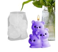 Moule En Silicone Forme Ours | Moules À Bougie 3D | Moulage Plâtre - Pour Résine Artisanat Plâtre Ornement Décoration Gâteau Chocolat Maison Appartement Ferme Fête De Fin