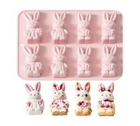 Moule En Silicone Lapin - Silicone, Moule À Chocolat 3D, Mou Le Fondant ÀDégagement Facile | Moules De Cuisson De Qualité Alimentaire, Mo Ule À Gelée De Savon En Forme De Glaçon Pour La Cuisson De Gât
