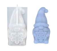 Moule en silicone - Lutin de Noël - Moule à bougie - Moules en silicone de Noël - Moule à bougie 3D - Moules à bougies à couler - Pour bricolage - Résine époxy (C)
