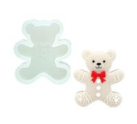 Moule en Silicone Noël Ours en d'Épices Réutilisable Anti-Adhérent | Moule Chocolat Pâtisserie Noël Pour Desserts Collations Petits Gâteaux Gelée Biscuits Salle de Classe Maternelle