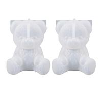 Moule en Silicone ours en peluche 3D, 2 pièces, moule animal réutilisable pour bougie, savon, résine époxy, Fondant, gâteau au chocolat