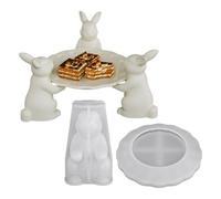 Moule en Silicone Plateau Lapin Fournitures de Fêtes en Silicone Mignon 3D