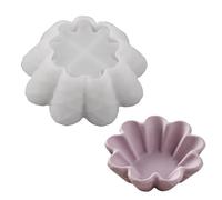 Moule en silicone pour bol à gaufres avec texture diamant, L | Grand moule rond en silicone pour la fabrication de bijoux et plateau à savon, texture diamantée, outil
