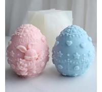 Moule en silicone pour bougies d'oeufs et de Pâques 3D pour la fabrication de chocolat, cadeaux de Pâques