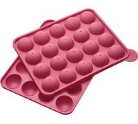 Moule en silicone pour cake pops - 20 pièces - 8 x 24 x 4,5 cm - Rose