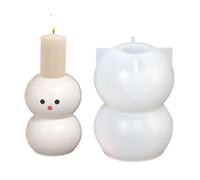 Moule En Silicone Pour Chandelier Bonhomme-De-Neige Moule Bonhomme De Neige | Empreinte À Savon Pour Les Fêtes Résine Art Plâtre Bougeoir Fondant Choco