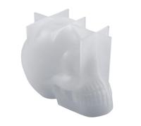 Moule en Silicone pour DIY Crafts de Crâne Fête Halloween | Résiste aux Hautes et Basses Températures, Non-stick, Blanc, Forme Polymère, Fait Main