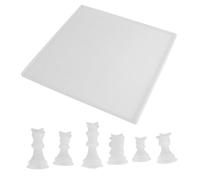 Moule en Silicone pour Échecs 3d Blanc, Lot de 7 Set de Set de Pièces
