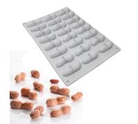 Moule en silicone pour gâteaux, motif cacahuètes, idéal pour mousses et desserts au chocolat, à utiliser pour des créations DIY en 3D, avec 24 cavités, résistant à la chaleur de -40°C à 230°C
