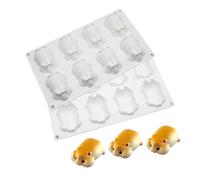 Moule en silicone pour la cuisson de gâteaux, moules à savon, moules en silicone en forme de fleur pour desserts français faits maison, moule à pâtisserie, chocolat, gelée et bac à glaçons (hamster)