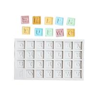 Moule en silicone pour la pâtisserie, 17,3 x 10,1 x 1 cm, moule en silicone en forme de lettre pour décoration de gâteaux, caramel, chocolat, argile plâtre, outil en forme de lettre