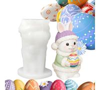 Moule en silicone pour lapin de Pâques, figurine 3D de lapin en résine réutilisable pour aromathérapie | Moules en silicone pour lapins de Pâques - Pour bureaux, salons, bureaux, appartements,