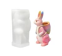 Moule en silicone pour lapin - Fournitures de coulée de Pâques en silicone 3D, moule en plâtre pour les vacances, pour les organisateurs de fêtes, les enseignants d'art passionnés d'artisanat