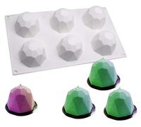 Moule en silicone pour mousse au chocolat, 6 cavités, design 3D, idéal pour la pâtisserie maison, résistant à la chaleur jusqu'à 230°C