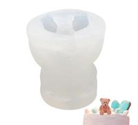 Moule en silicone pour ours - Moule en silicone pour ours en peluche 3D, créateur de boules de glace pour | En résine pour parfums, fabrication de savon, moulage de