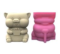 Moule en silicone pour pot de fleurs succulentes en forme de petit cochon