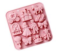 Moule en silicone pour projets de bougies et artisanat, A | Moule en silicone flexible sur le thème de la jolie princesse, pour la pâtisserie, la décoration et les projets