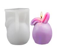 Moule en silicone pour œufs de Pâques - Moule à bougie en forme d'œuf de lapin, cadeaux de vacances, moules en résine époxy pour savon fait main, bougies d'aromathérapie, décoration