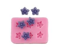 Moule en silicone réutilisable en forme de fleur - Convient pour les bijoux faits à la main et les présentoirs de bureau - Moule en silicone avec plusieurs fleurs