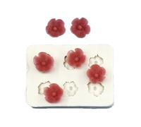 Moule en silicone réutilisable en forme de fleur - Convient pour les bijoux faits à la main et les présentoirs de bureau - Moule en silicone avec plusieurs fleurs