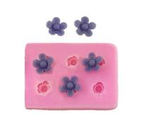 Moule en silicone réutilisable en forme de fleur - Convient pour les bijoux faits à la main et les présentoirs de bureau - Moule en silicone avec plusieurs fleurs