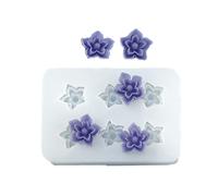 Moule en silicone réutilisable en forme de fleur - Convient pour les bijoux faits à la main et les présentoirs de bureau - Moule en silicone avec plusieurs fleurs