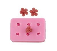 Moule en silicone réutilisable en forme de fleur - Convient pour les bijoux faits à la main et les présentoirs de bureau - Moule en silicone avec plusieurs fleurs