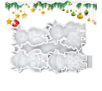 Moule en silicone réutilisable en forme de vache de Noël pour l'hiver | Moule en plâtre de vache de Noël pour les débutants, les professionnels, les bricoleurs amateurs, les enfants