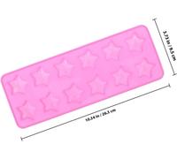 Moule en silicone réutilisable pour chocolat, avec 12 cavités en forme d'étoile à cinq branches, avec revêtement antiadhésif pour la pâtisserie et la fabrication de chocolats