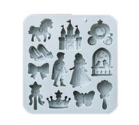 Moule en silicone robuste Princess Designs pour la, Blue | Moule en Silicone princesse polyvalent, adapté à la fabrication de glace chocolat et de savon, pour gâteaux,
