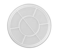 Moule en Silicone Rond pour Plateau Diy, Facile à Utiliser | Haute Transparence, Souple et Robuste, Blanc, pour Présentoir à Dessert et Rangement