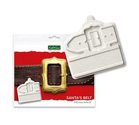 Moule en silicone Santa Belt pour la décoration de gâteaux, produits artisanaux, petits gâteaux, Sugarcraft, biscuits, bonbons, cartes et argile, fabriqués au Royaume-Uni