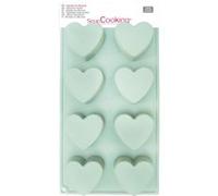 Moule en silicone Scrapcooking 8 cœurs Vert d'eau Vert d'eau G
