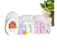 Moule En Silicone Œuf De Pâques Outils de Loisir Créatif Lapin Souples | Outils de Cuisson en Silicone pour Moules de Pâques pour Plâtre Décoration Maison Bougie Favoris Débutants