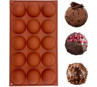 Moule en silicone Unyqoos® en forme de demi-sphère, 5 cm – flexible et réutilisable, antiadhésif, lavable au lave-vaisselle, résistant de -40 à 230 °C, idéal pour le chocolat et les desserts