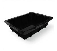 Moule en silicone XXL pour la cuisson/la cuisson (noir) - Antiadhésif - Passe au four - Passe au congélateur - 30 x 20 cm - Moule à airfryer XL - Sans BPA - Moule à gâteau en silicone - Moule à