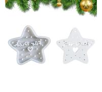 Moule Étoile Moulage saisonnier facile à démouler des formes de figurines | Empreinte Figure Étoile En Silicone Pour jardin, bonbons, chocolat, savon, desserts, fondant, D