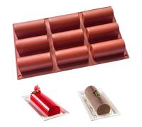 Moule Gateau Silicone 9 Cavités, Moule Financier, Sans BPA | Moules Barre de Céréales, Moules Silicone Rectangulaire, pour Barres énergétiques, Brownies, Cheesecakes, Muffins, Flans