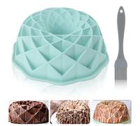 Moule Gateau Silicone, Moule A Charlotte Avec Pinceau, Réutilisable Moule Cannelé, Moules À Pâtisserie Convient Pour Le Cheesecake, Le Pain, Les Brownies, Les Tartes (Diamètre 23 Cm)