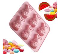 Moule Lapin 3D en Silicone | 6 cavités 3D pour créations de lapins,Moule Lapin de Pâques pour Loisirs Créatifs - Pour cupcake argile sucre muffin famille amis hommes femmes anniversaire fête maison