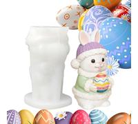 Moule Lapin de Pâques Figurine 3D Lapin pour Décoration Maison