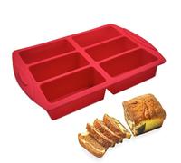 Moule Mini Cake 6 Cavités Moule Gateau Rectangulaire 10x5X4cm Moule Mini Pâté -Silicone Pâtisserie Rectangulaire Individuelle Gateau Mould Profond 4cm