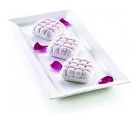 Moule silicone 6 Mini gâteaux Elegenza texture matelassée Silikomart